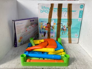 3 X ASSORTED BABY ITEMS TO INCLUDE DREAM BABY PHOENIX BED RAIL , DISNEY BABY FINDING NEMO SEA OF ACTIVITIES JUMPER: LOCATION - D16