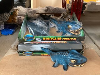 2 X BOXES OF DINOSAUR PRIMEVAL SQUISHY SHARK TOYS: LOCATION - D14