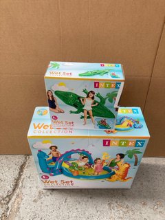 2 X ASSORTED INTEX WET SET COLLECTION INFLATABLE POOL ITEMS: LOCATION - D13