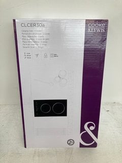 COOKE & LEWIS 2 ZONE CERAMIC HOB MODEL: CLCER30A RRP - £200: LOCATION - WHITE BOOTH