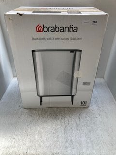 BRABANTIA 2 INNER BUCKET TOUCH BIN HI RRP - £168: LOCATION - A9