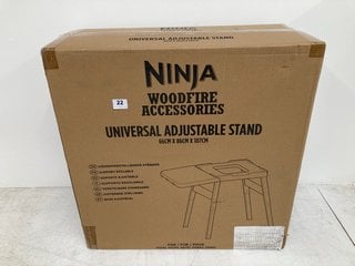 NINJA WOODFIRE ACCESSORIES UNIVERSAL ADJUSTABLE STAND SIZE: 66 X 86 X 107CM RRP - £129: LOCATION - WHITE BOOTH