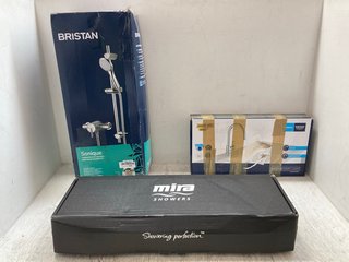 3 X ASSORTED BATHROOM ITEMS TO INCLUDE MIRA VIE CHROME ELECTRIC SHOWER: LOCATION - A12