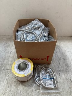 QTY OF EURO CLIMA 120CM SHOWER HOSES TO INCLUDE SFX TYPE 3 ALARM CABLE: LOCATION - A18