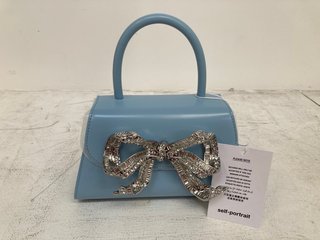 SELF PORTRAIT CAPRI MINI BAG IN LIGHT BLUE RRP - £330: LOCATION - WHITE BOOTH