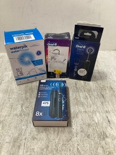 4 X ASSORTED TEETH HYGIENE ITEMS TO INCLUDE COULAX C8 SERIES SONIC ELECTRIC TOOTHBRUSH: LOCATION - B19