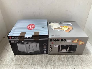 2 X ASSORTED BREVILLE AND RUSSELL HOBBS 4 SLICE TOASTERS: LOCATION - B19