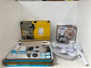 QTY OF ASSORTED ITEMS TO INCLUDE TOWER 12'' COPPER DESK FAN: LOCATION - B14