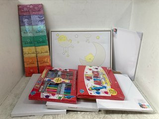 QTY OF ASSORTED ITEMS TO INCLUDE 2 X MY ART PACK CHILDRENS CARRY ART CASES: LOCATION - B12