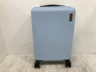 LUGG SMALL SIZED HARDSHELL TRAVEL SUITCASE IN LIGHT BLUE: LOCATION - B7