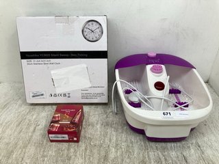 3 X ASSORTED ITEMS TO INCLUDE SENSIO SPA FOOT SPA: LOCATION - B7