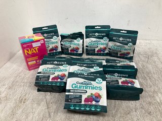 QTY OF ASSORTED HEALTH ITEMS TO INCLUDE KETONES NAT DIETARY SUPPLEMENT IN RASPBERRY LEMONADE (PACK OF 20) BB: 03/25: LOCATION - B4