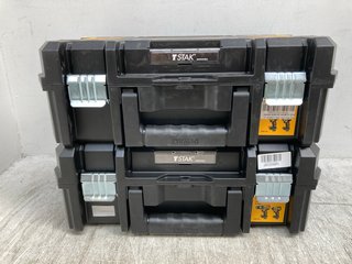 2 X DEWALT T - STAK EMPTY TWIN TOOL CASES: LOCATION - C3