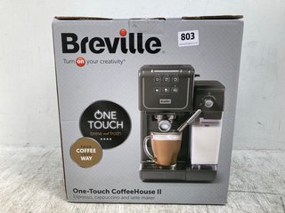 BREVILLE ONE TOUCH COFFEE HOUSE ESPRESSO, CAPPUCCINO AND LATTE MAKER RRP - £219: LOCATION - C3