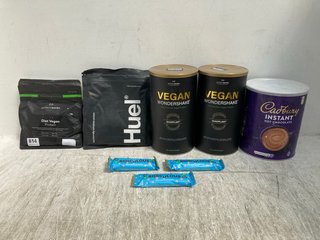 QTY OF ASSORTED PROTEIN AND SUPPLEMENT ITEMS TO INCLUDE PROTEIN WORKS DIET VEGAN PROTEIN POWER PACK IN VANILLA CREAM 500G BB: 10/25: LOCATION - C4