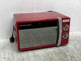 RUSSELL HOBBS COLOURS PLUS COMPACT MANUAL MICROWAVE IN FLAME RED: LOCATION - C14