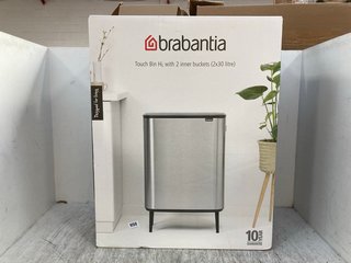 BRABANTIA 2 INNER BUCKET TOUCH BIN HI RRP - £168: LOCATION - C15