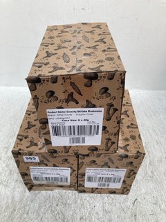 3 X BOXES OF CRUNCHY SHIITAKE MUSHROOMS BEST BEFORE 01/05/2025: LOCATION - C16