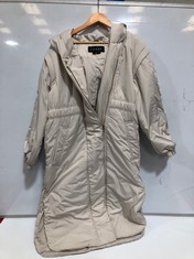 2 X NUAGE WOMEN'S COATS TO INCLUDE LONG PADDED JACKET IN NIGHT SKY SIZE MEDIUM TO INCLUDE LONG PADDED JACKET IN IVORY SIZE MEDIUM