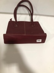 OSPREY BY GRAEME ELLISDON BURGUNDY LEATHER HANDBAG