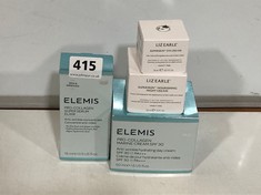 4 X BEAUTY ITEMS TO INCLUDE ELEMIS PRO COLLAGEN ANTI-WRINKLE CREAM SPF 30 50ML