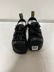 DR MARTENS BLAIRE SANDALS IN GLOSS BLACK SIZE 3 - RRP £109