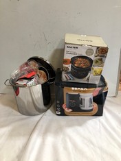 4 X ASSORTED KITCHEN ITEMS TO INCLUDE SALTER 3.5L SLOW COOKER - BLACK