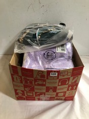 BOX OF ASSORTED CURTAINS / TOWELS TO INCLUDE SERENE PACK OF 2 HAND TOWELS - LILAC PETAL - SIZE 50CM X 90CM