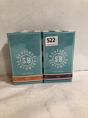 2 X BOUTIQUE PERFUMERY SHAY & BLUE EAU DE PARFUM 100ML - BLOOD ORANGES / BLACK TULIP - TOTAL RRP £130