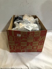 BOX OF ASSORTED ADULTS CLOTHING TO INCLUDE CRYSTAL KOBE SWEATER IN GREY/CREAM SIZE XL