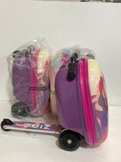 3 X FLYTE MIDI 2 WHEELED SCOOTER SUITCASES - LUNA THE UNICORN