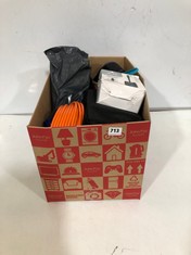 BOX OF ASSORTED ITEMS TO INCLUDE MR SIGA FLEXIBLE PREMIUM TOILET BRUSH WITH HOLDER