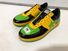 BAPESTA FS-001 LOW TRAINERS - YELLOW/BLACK-GREEN SIZE 45 - APPROX. RRP £279