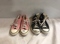 CONVERSE ALL STAR TRAINERS IN PINK UK 6.5 TO INCLUDE CONVERSE HI-TRAINERS IN BLACK UK 6