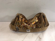 TOUS BEAR PATTERN WOMEN'S SHOULDER BAG - LIGHT BROWN/MULTI