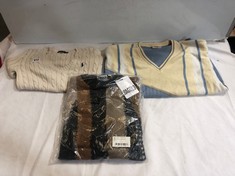 3 X ASSORTED ADULTS CLOTHING TO INCLUDE POLO RALPH LAUREN CREW NECK JUMPER - IVORY SIZE XS