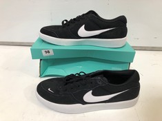 NIKE SB FORCE 58 ADULTS TRAINERS - BLACK/WHITE-BLACK UK 11