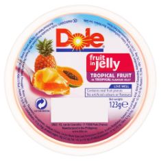 DOLE FRUIT IN JELLY, TROPICAL, 123G (16 PER BOX 5 BOXES).