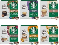 10 X STARBUCKS MIXED CUP VARIETY PACK COFFEE PODS ( 6 BOXES PER BOX).