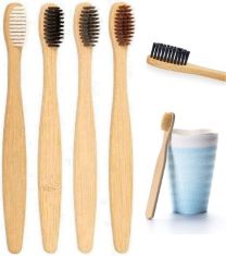 QTY OF ITEMS TO INLCUDE ASSORTED ITEMS TO INCLUDE KIDS BAMBOO TOOTHBRUSHES (4 PACK) | BPA FREE COLOR SAFE BRISTLES | BAMBOO CHARCOAL TOOTHBRUSHES | BIODEGRADABLE & ECO FRIENDLY TODDLER TOOTH BRUSH, T