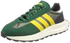 1 X PAIR ADIDAS MEN'S RETROPY E5 SNEAKER, OLIVE STRATA/BOLD GOLD/CARBON, 7.5 UK.