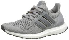 1 X PAIR ADIDAS ULTRABOOST 1.0 J SNEAKER, GREY THREE/GREY FIVE/CORE BLACK, 5 UK CHILD.