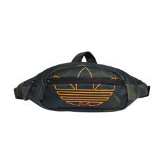 8 X ADIDAS ORIGINALS UNISEX ORIGINALS NATIONAL WAIST TECHNICAL FANNY PACK, BLACK PU LEATHER/GOLD, ONE SIZE UK.