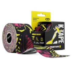 QTY OF ITEMS TO INLCUDE 30X ASSORTED ITEMS TO INCLUDE SPORTTAPE KINESIOLOGY TAPE - 5M ROLL - WILD PRINT | PHYSIO & SPORTS INJURY MUSCLE TAPE FOR SHOULDER, KNEE, ANKLE SHIN SPLINTS SUPPORT. WATERPROOF