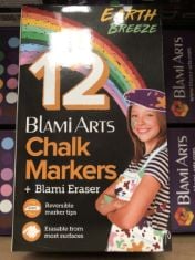 50 X EARTH BREEZE 12 BLAMI ARTS CHALK MARKERS AND BLAMI ERASER .