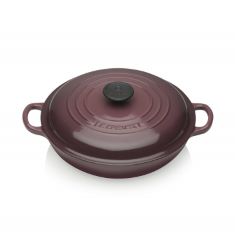 LE CREUSET 25032267184460 SHALLOW CASSEROLE/BRAISER WITH LID, FIG, 26 CM, 2 LITRE.