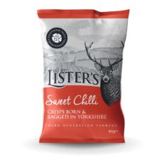 QTY OF ITEMS TO INLCUDE LISTERS CRISPS, SWEET CHILLI 40G X 25, LISTERS CRISPS, SWEET CHILLI 40G X 25.