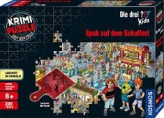 QTY OF ITEMS TO INLCUDE BOX OF ASSORTED ITEMS TO INCOHERENT KRIMIPUZZLE ??? KIDS 200 TEILE / SPUK AUF DEM SCHULFEST (DREI FRAGEZEICHEN). 1 SPIELER ODER IM TEAM, EMPERORS4 | WALKING IN BURANO BOARD GA