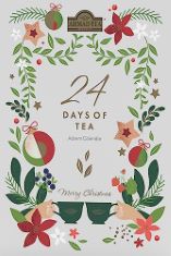 12 X AHMAD TEA ADVENT CALENDAR | CHRISTMAS TEAS, BLACK TEAS, GREEN TEAS, FRUIT & HERBAL TEAS | CHRISTMAS GIFT - 24 TEABAG SACHETS.