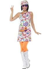 ASSORTED ADULT FANCY DRESS TO INCLUDE SMIFFYS 60S GROOVY CHICK COSTUME, MULTI-COLOUR, M - UK SIZE 12-14.